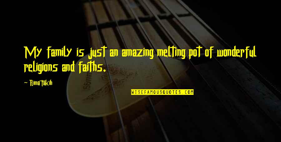 Predvorje Zivota Quotes By Rima Fakih: My family is just an amazing melting pot