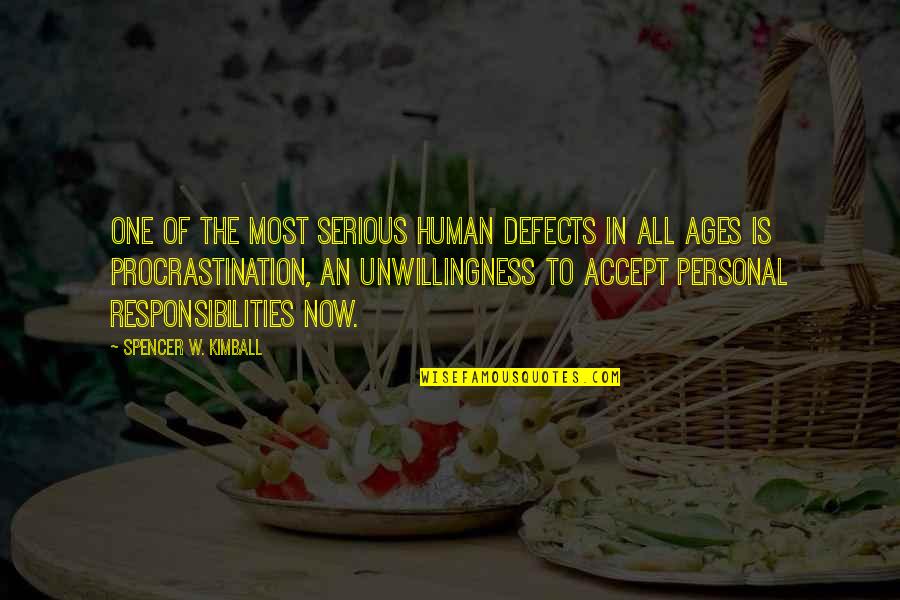 Prefecture Essonne Quotes By Spencer W. Kimball: One of the most serious human defects in Prefecture Essonne Quotes By Spencer W. Kimball: One of the most serious human defects in
