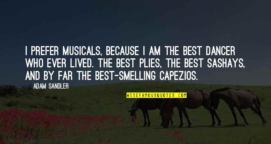 Prefer Quotes By Adam Sandler: I prefer musicals, because I am the best