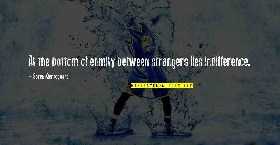 Preferidos Quotes By Soren Kierkegaard: At the bottom of enmity between strangers lies Preferidos Quotes By Soren Kierkegaard: At the bottom of enmity between strangers lies