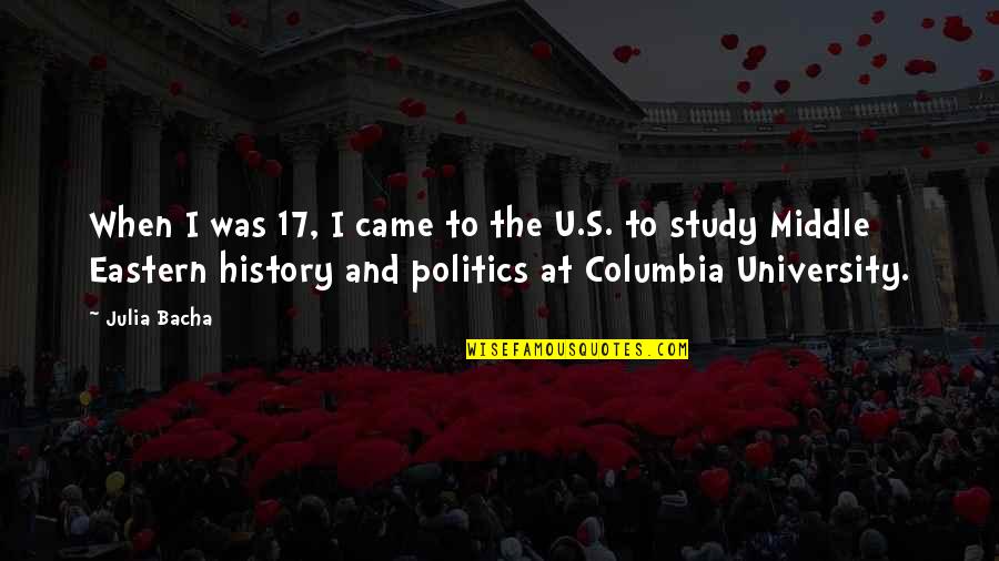 Pregel Usa Quotes By Julia Bacha: When I was 17, I came to the
