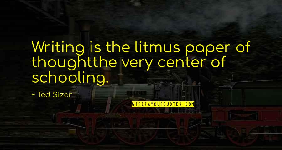 Pregnancy Exercise Quotes By Ted Sizer: Writing is the litmus paper of thoughtthe very