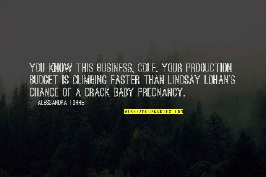 Pregnancy Quotes By Alessandra Torre: You know this business, Cole. Your production budget