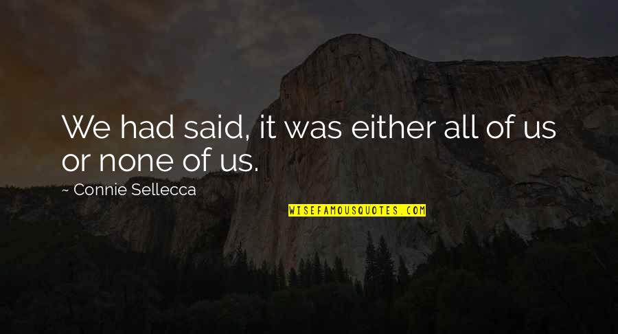Pregnant After Infertility Quotes By Connie Sellecca: We had said, it was either all of