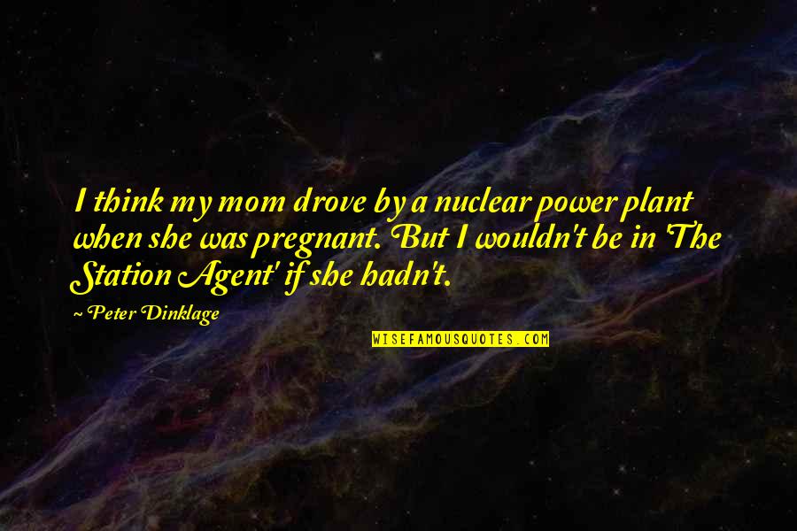 Pregnant Mom Quotes By Peter Dinklage: I think my mom drove by a nuclear