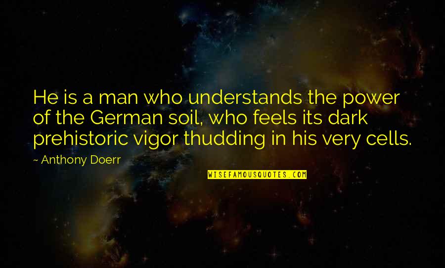 Prehistoric Man Quotes By Anthony Doerr: He is a man who understands the power