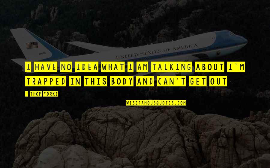 Preiauctions Quotes By Thom Yorke: I have no idea what I am talking