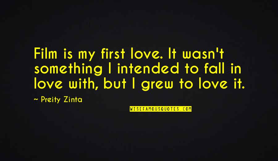 Preity Zinta Quotes By Preity Zinta: Film is my first love. It wasn't something