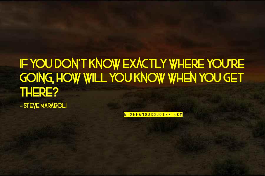 Prejudged Synonym Quotes By Steve Maraboli: If you don't know exactly where you're going,