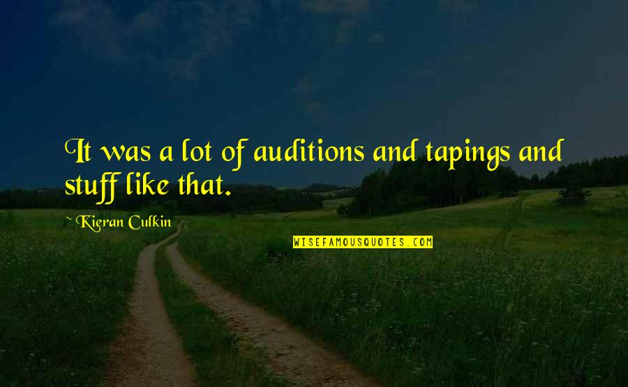 Prejuicio En Quotes By Kieran Culkin: It was a lot of auditions and tapings