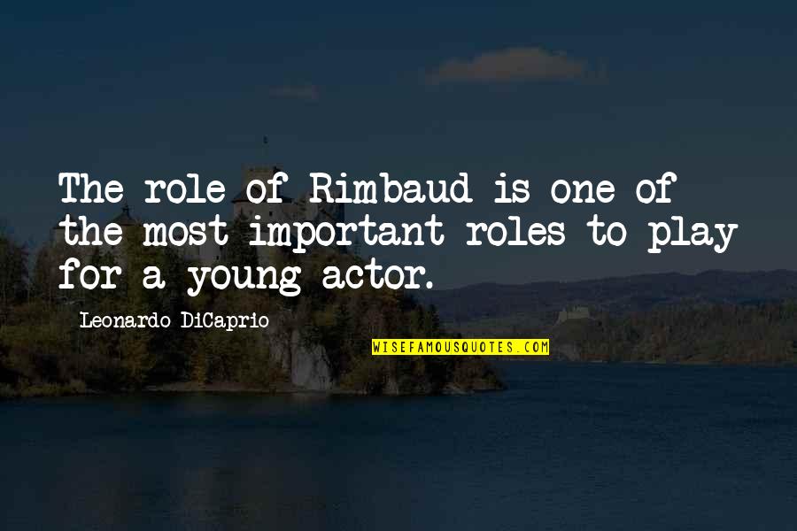 Prek Quotes By Leonardo DiCaprio: The role of Rimbaud is one of the