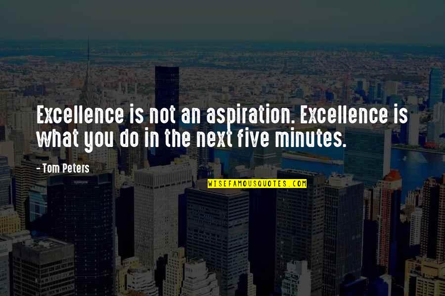 Prelacion Quotes By Tom Peters: Excellence is not an aspiration. Excellence is what