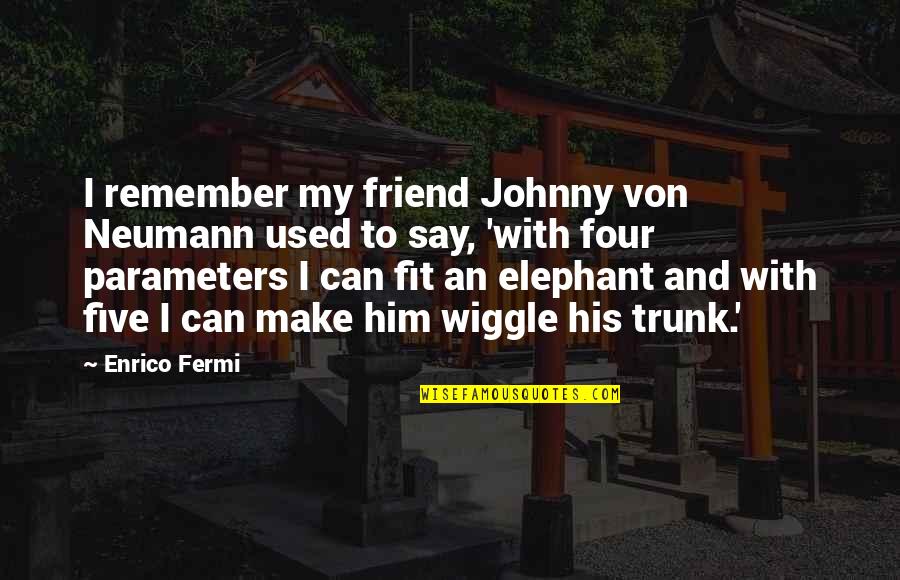 Preliminares Significado Quotes By Enrico Fermi: I remember my friend Johnny von Neumann used Preliminares Significado Quotes By Enrico Fermi: I remember my friend Johnny von Neumann used