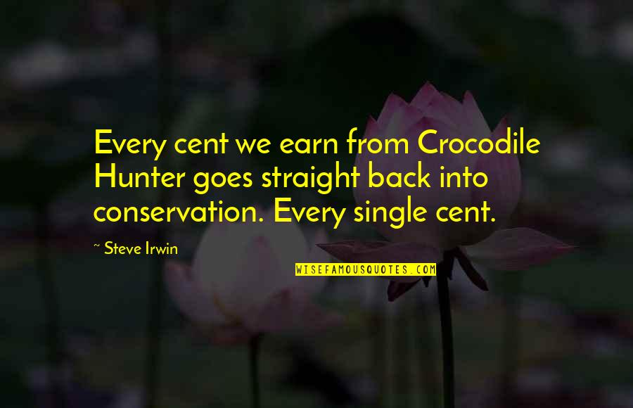 Premonition Quotes By Steve Irwin: Every cent we earn from Crocodile Hunter goes