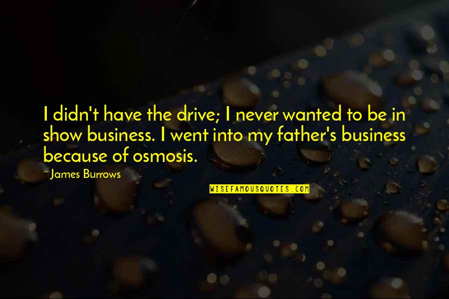 Prentice Ritter Quotes By James Burrows: I didn't have the drive; I never wanted