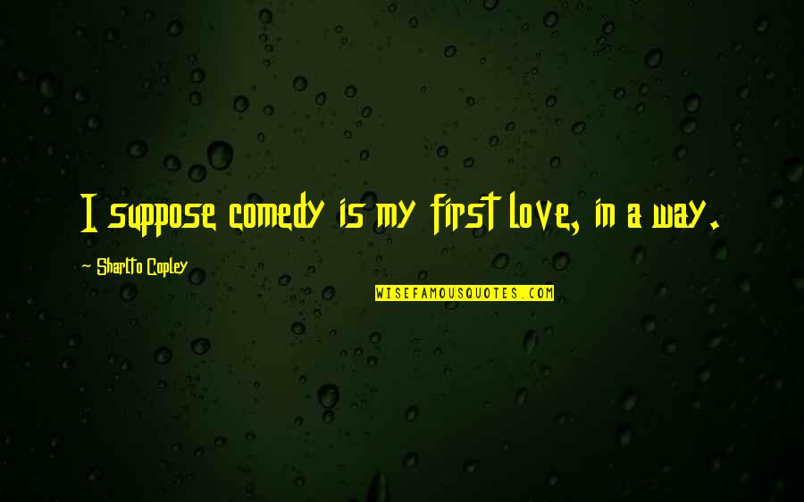 Prepararse Quotes By Sharlto Copley: I suppose comedy is my first love, in