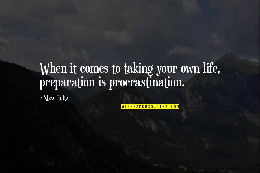 Preparation In Life Quotes By Steve Toltz: When it comes to taking your own life,