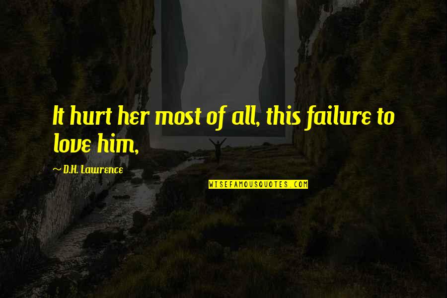 Preparation In Sports Quotes By D.H. Lawrence: It hurt her most of all, this failure Preparation In Sports Quotes By D.H. Lawrence: It hurt her most of all, this failure