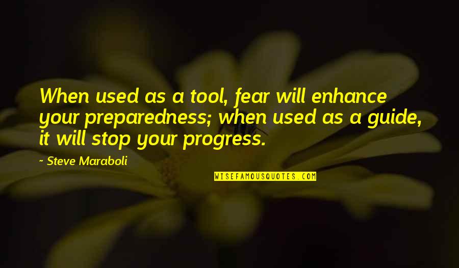 Preparedness Quotes By Steve Maraboli: When used as a tool, fear will enhance
