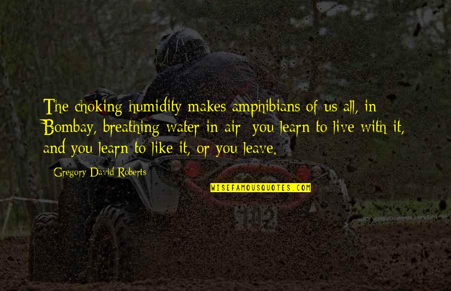 Preparing For Worship Quotes By Gregory David Roberts: The choking humidity makes amphibians of us all, Preparing For Worship Quotes By Gregory David Roberts: The choking humidity makes amphibians of us all,