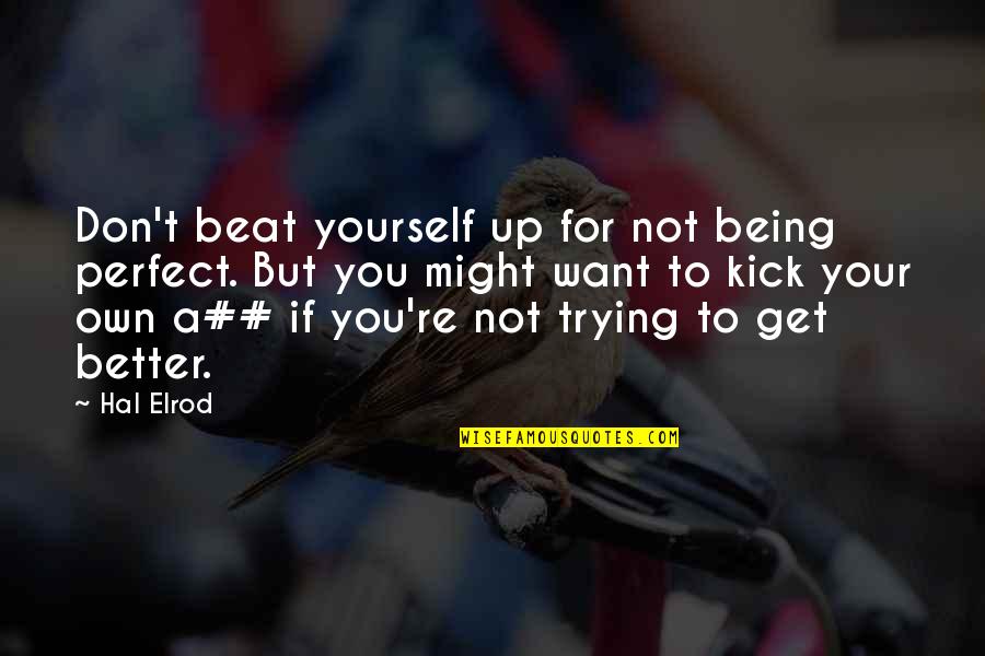 Prerana Saraiya Quotes By Hal Elrod: Don't beat yourself up for not being perfect. Prerana Saraiya Quotes By Hal Elrod: Don't beat yourself up for not being perfect.