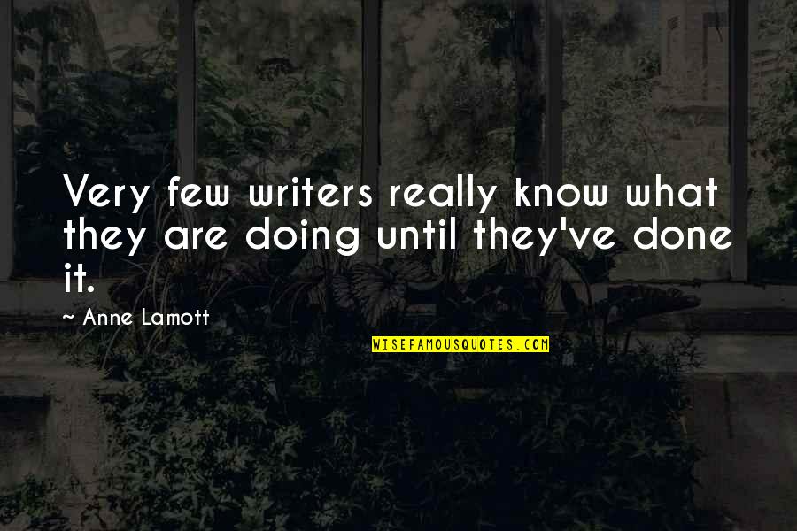 Preschool Development Quotes By Anne Lamott: Very few writers really know what they are