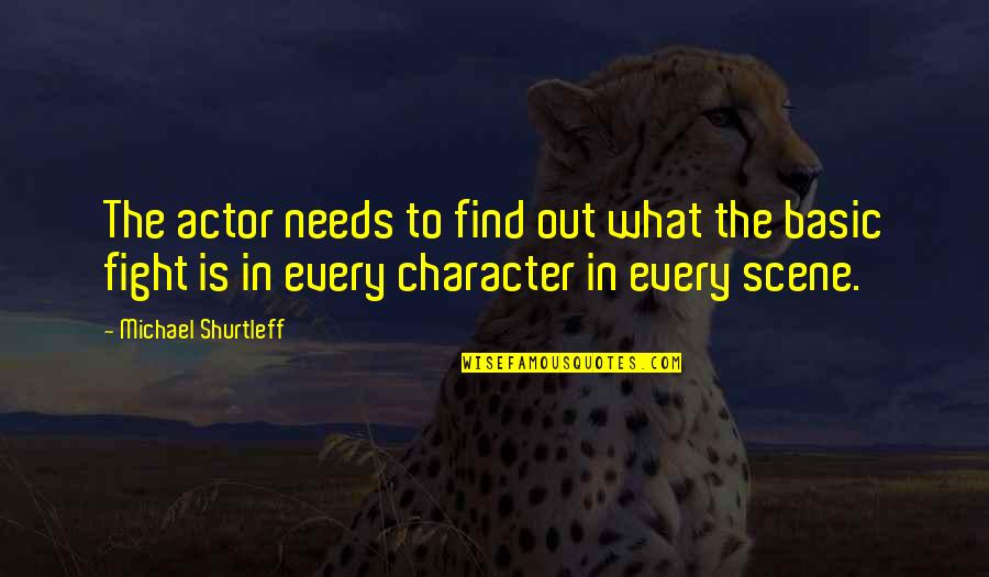 Presenciar In English Quotes By Michael Shurtleff: The actor needs to find out what the