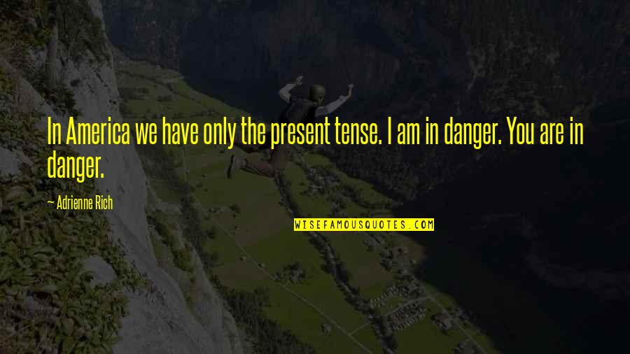 Present Tense Quotes By Adrienne Rich: In America we have only the present tense.