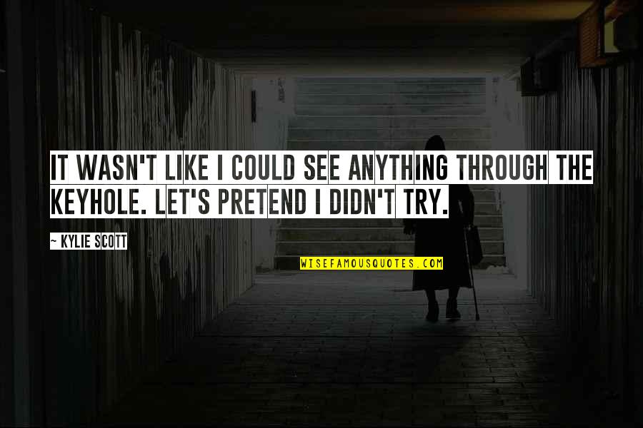 Present Theme Quotes By Kylie Scott: It wasn't like I could see anything through
