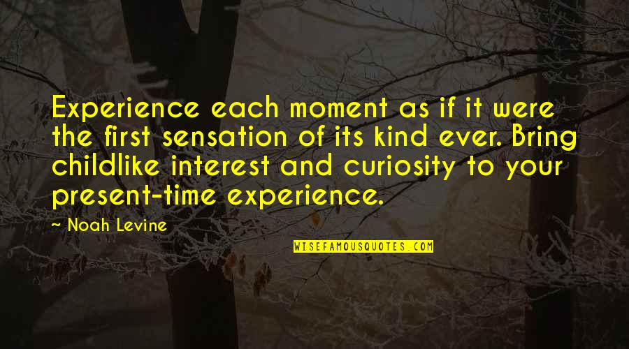 Present To Quotes By Noah Levine: Experience each moment as if it were the Present To Quotes By Noah Levine: Experience each moment as if it were the