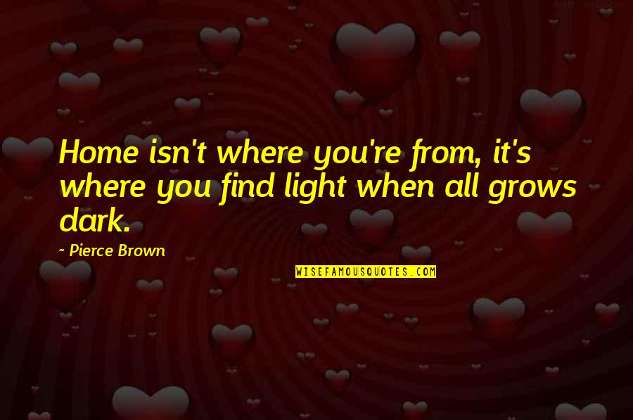 Preserving Friendship Quotes By Pierce Brown: Home isn't where you're from, it's where you