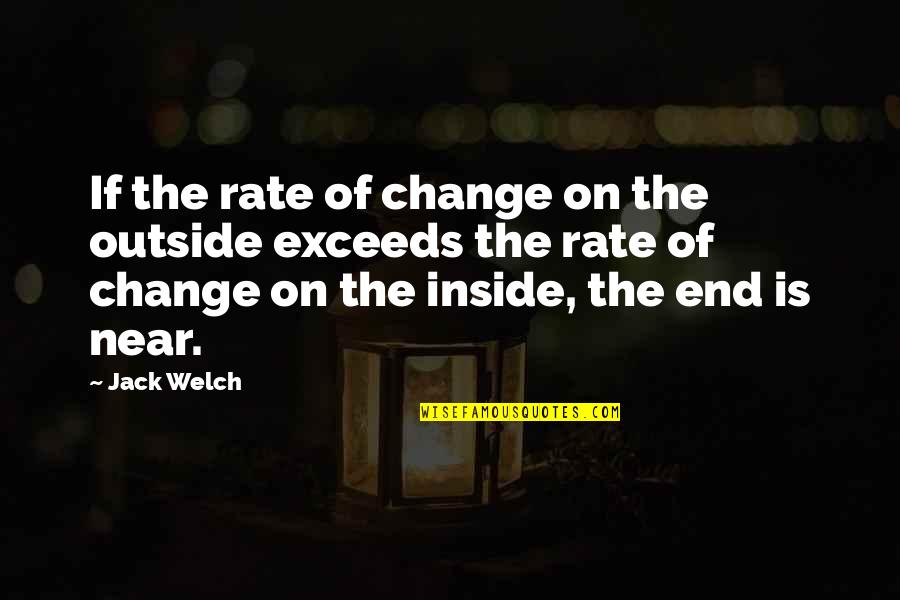 Preshas Jenkins Quotes By Jack Welch: If the rate of change on the outside