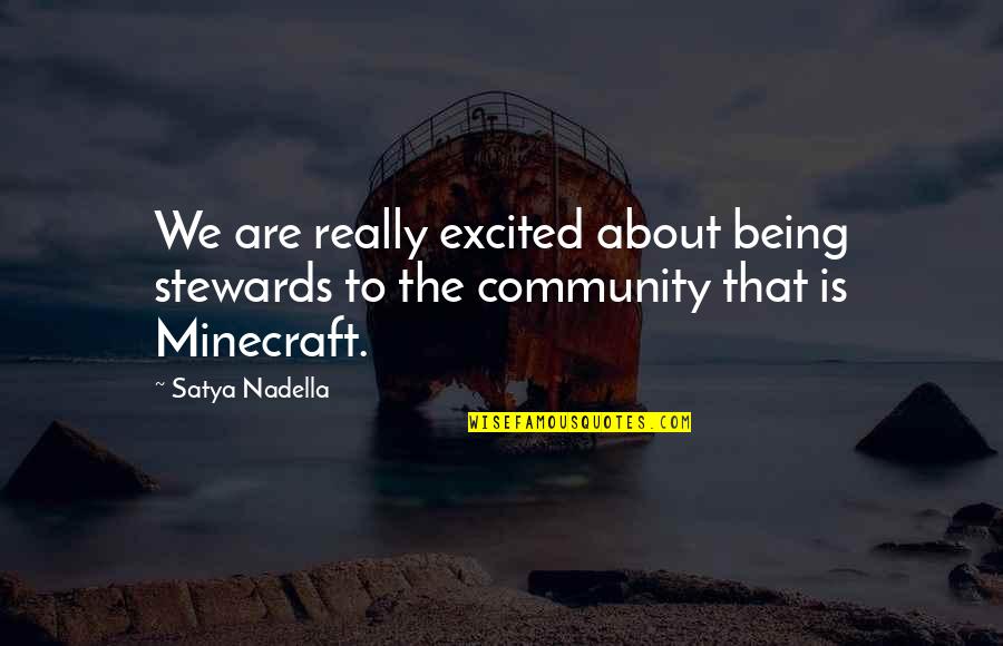 Presidential Anti Government Quotes By Satya Nadella: We are really excited about being stewards to