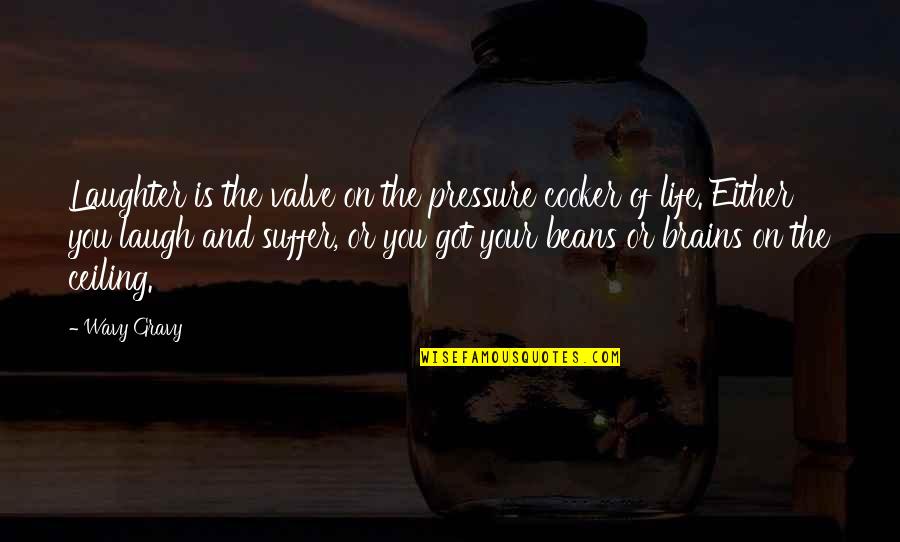 Pressure In Your Life Quotes By Wavy Gravy: Laughter is the valve on the pressure cooker