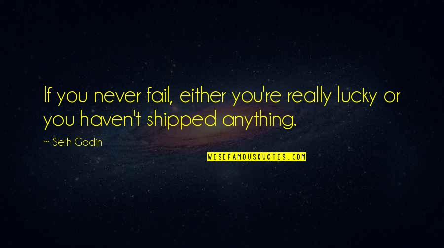 Pressurise Quotes By Seth Godin: If you never fail, either you're really lucky