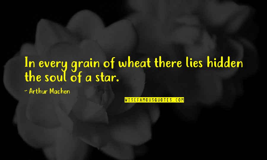 Prestinario Quotes By Arthur Machen: In every grain of wheat there lies hidden