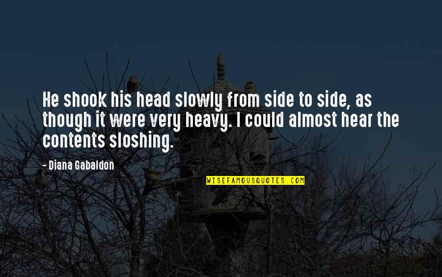 Preston Goodplay Quotes By Diana Gabaldon: He shook his head slowly from side to Preston Goodplay Quotes By Diana Gabaldon: He shook his head slowly from side to