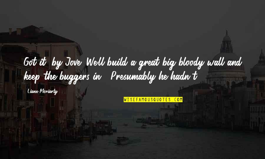 Presumably Quotes By Liane Moriarty: Got it, by Jove! We'll build a great