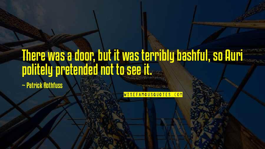 Pretended Quotes By Patrick Rothfuss: There was a door, but it was terribly