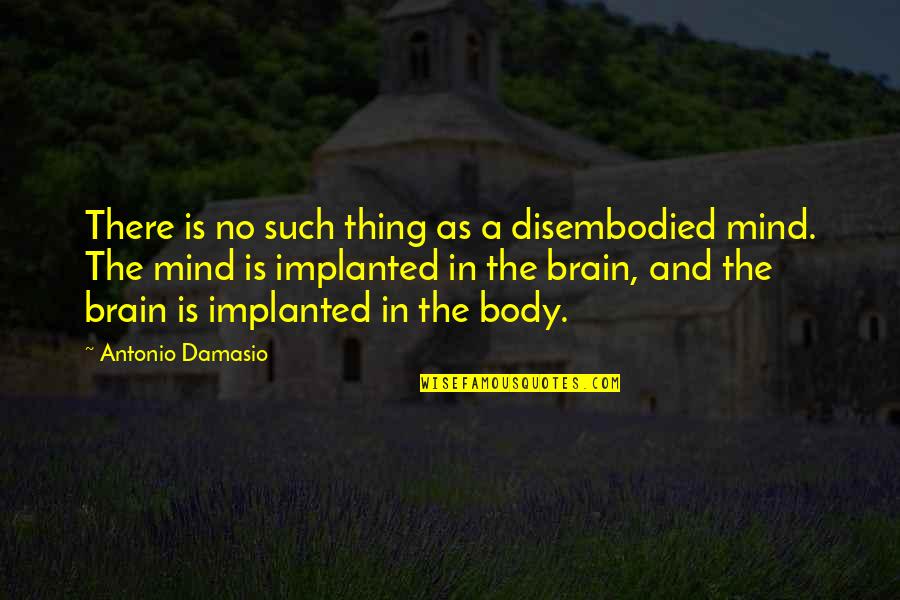 Pretending You Don't Love Someone Quotes By Antonio Damasio: There is no such thing as a disembodied