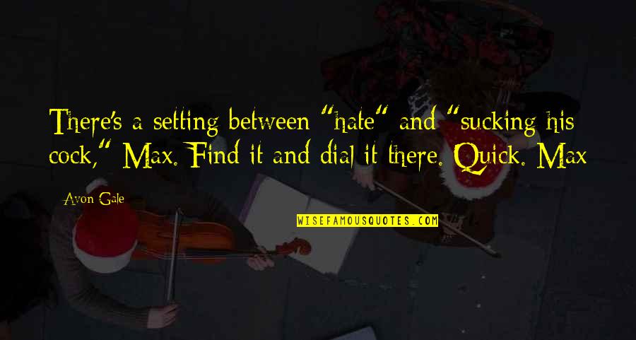 Pretentious Art Quotes By Avon Gale: There's a setting between "hate" and "sucking his