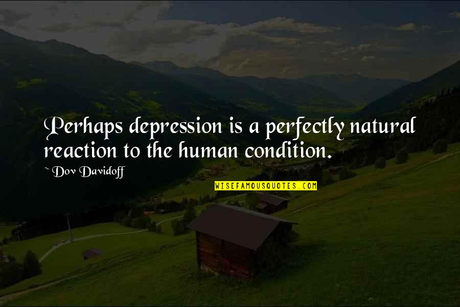Preterite Irregular Verbs Quotes By Dov Davidoff: Perhaps depression is a perfectly natural reaction to