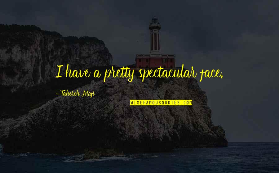 Pretty Face Quotes By Tahereh Mafi: I have a pretty spectacular face.