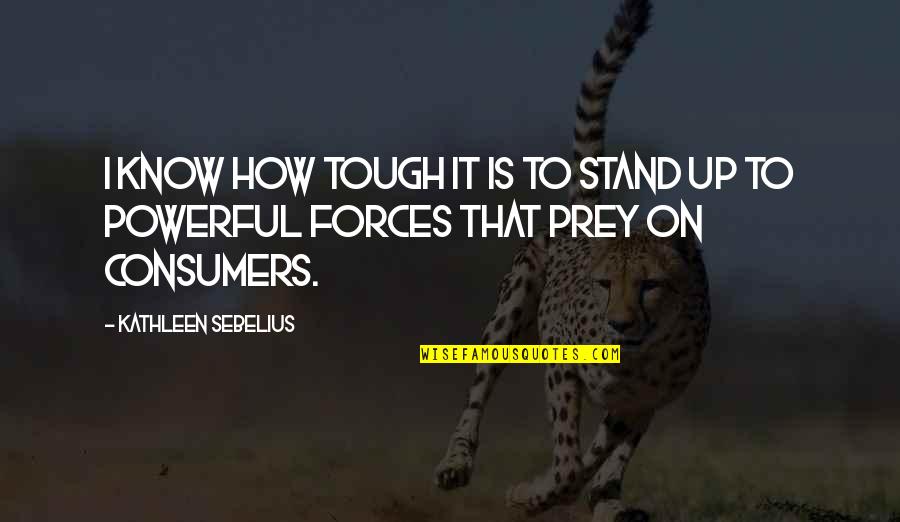 Prey Quotes By Kathleen Sebelius: I know how tough it is to stand