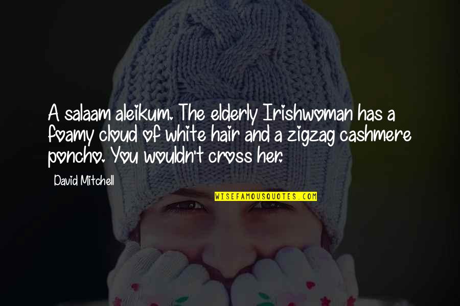 Preysler Y Quotes By David Mitchell: A salaam aleikum. The elderly Irishwoman has a