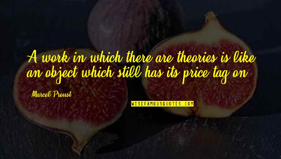 Price Tag Quotes By Marcel Proust: A work in which there are theories is