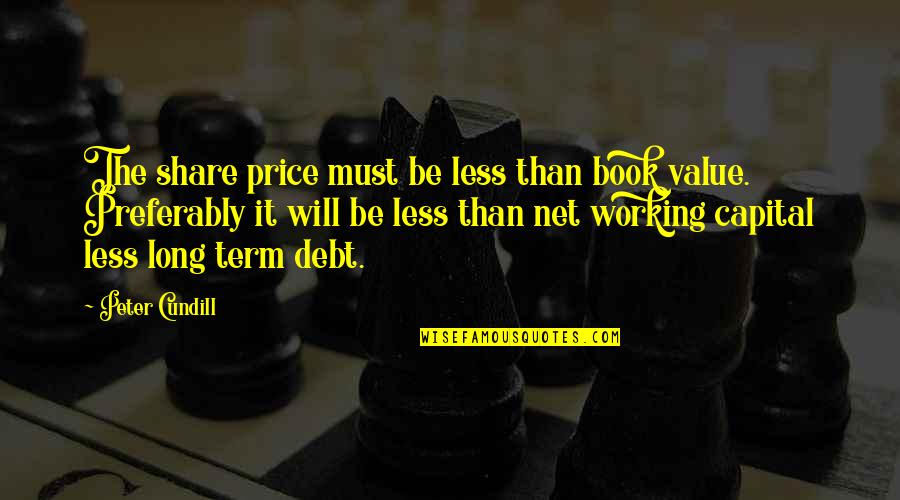 Price Value Quotes By Peter Cundill: The share price must be less than book