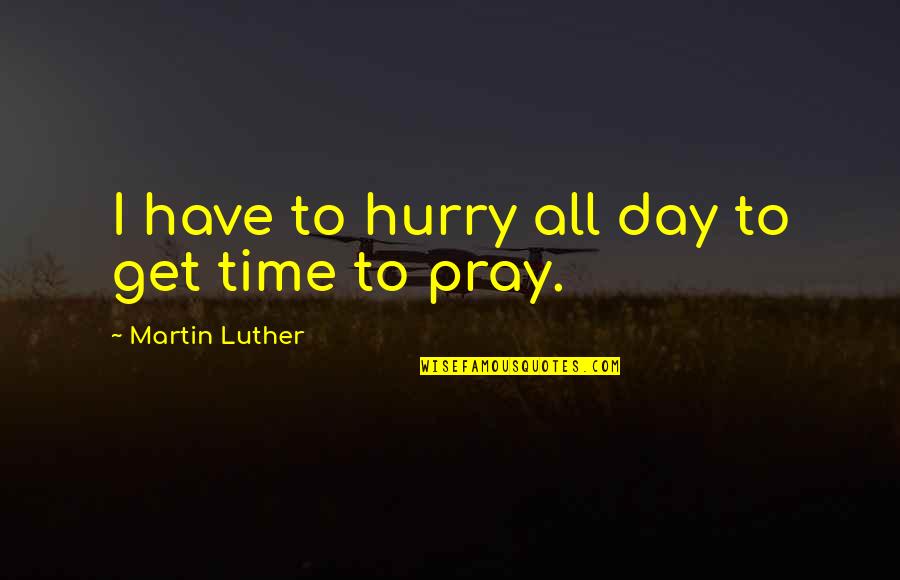 Pricewaterhousecoopers Logo Quotes By Martin Luther: I have to hurry all day to get