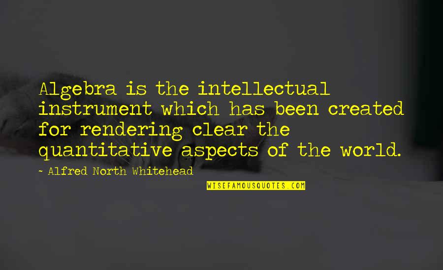 Pricked By A Rose Quotes By Alfred North Whitehead: Algebra is the intellectual instrument which has been