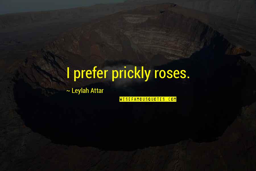 Prickly Quotes By Leylah Attar: I prefer prickly roses.